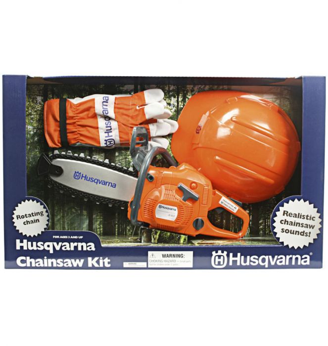 Husqvarna toy chainsaw set